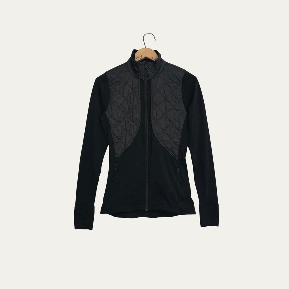 Icebreaker Merino GT Helix Hybrid Quilted Jacket Black Women Small 103345001